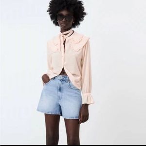 Zara ruffle shirt